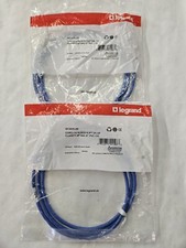 (2) Legrand -MC605-06 - Clarity Cat 6 UTP Modular Patch Cord, 5 FT, Blue picture