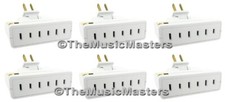 (6) Swivel Taps 2 Prong 3 Outlet Electric Adapter 3-Way Wall Plug Power Splitter picture