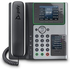 Poly Edge E450 IP Desk Phone W/ Power Adapter Set (89B55AA#ABA) (2200-87030-001) picture