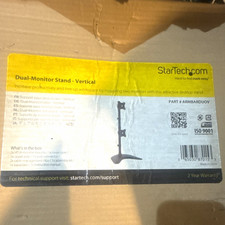 StarTech.com Dual Vertical Monitor Stand 24in VESA 75x75/100x100 Tilt Black picture