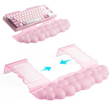 New Ergonomic Keyboard Wrist Rest,Adjustable Tilt Stand Combo,Pink Acrylic Cloud picture