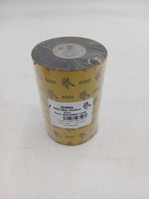 Zebra 6000 Wax Thermal Transfer Ribbon For Printer 110mm X 450M Black New picture