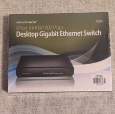 BRAND NEW Monoprice 8 Port 10/100/1000 Mbps Gigabit Ethernet Switch M1008D picture