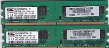 2GB 2x1GB PC2-5300 DDR2-667 ProMOS V916765K24QCFW-F5 MEMORY KIT Lenovo 41X4256 picture