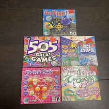 Lot of 5 PC Games: Match Maker Soda Pipes 505 Great Games Go Fish Ice Caps EUC picture