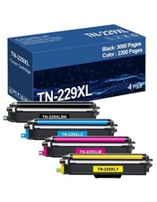 TN229XL 4Pk High Yield Color Toner Cartridge WITH CHIP for Brother HL-L3295CDW picture