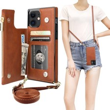 Bocasal Wallet Case For Iphone 12/12 Pro Card Holderzipper Card Slot Protector picture
