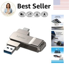 D40E 256GB USB-C & Type-A Dual Drive - Compact Metal Flash Drive for All Devices picture