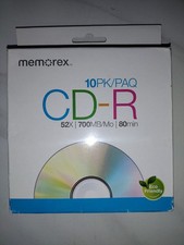 New Memorex 10pk Cd-r 52x 700mb 80 Min 10 Pack Discs Disks picture