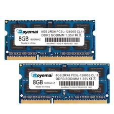 DDR3 12800S 16GB Kit (2x8GB), Royemai PC3L-1600MHz 2Rx8 Laptop Notebook RAM Memo picture