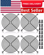 4pcs 120mm Fan Grill 120mm Guard Black with Screws (Black 120mm) picture