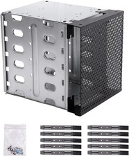 Hard Drive Cage, Galvanized Steel Plate Hard Driver Tray with Fan Space, 5.25