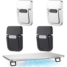 4pcs Portable Keyboard Riser, Mini Foldable Laptop Stand for Desk Self-Adhesive picture