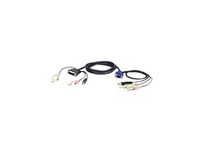 ATEN 1.8M USB VGA to DVI-A KVM Cable with Audio (2l7dx2u) picture