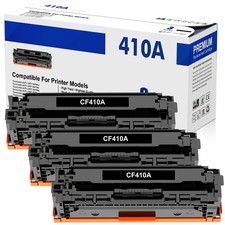 3-Pack CF410A Black Toner Cartridge For HP 410A LaserJet Pro M452dw MFP M477fdn picture