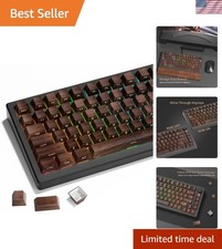 XVX Walnut Textured PBT Keycaps Set - Custom Side-Print for Mechanical Keyboards picture