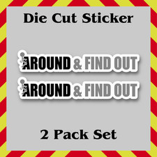 2 Pieces - Funny F Around & Find Out Sticker - Waterproof Vinyl Printed Decal picture