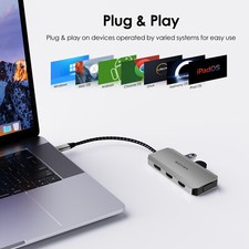 WAVLINK 12-in-1 USB-C Hub Triple 4K@60Hz 100W PD Ethernet SD/TF Reader Mac/Win picture