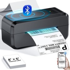 Thermal Label Printer Bluetooth+30 Shipping Labels for small business USPS FedEx picture