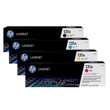 HP 131X / 131A Toner Cartridge Set Black Cyan Yellow Magenta New Sealed Box picture