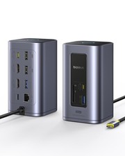 Baseus Nomos Air 12 in 1 Docking Station, Dual Monitor for Windows, Grey picture