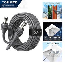 Starlink Mini Power Cable 50FT DC5521 Male to Male Replacement Waterproof Cord picture