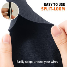 Woven Mesh Split-Sleeve Wire Loom for High-Temperature Automotive Harness and... picture