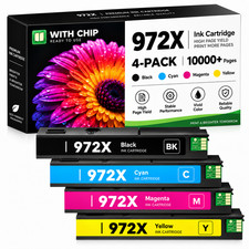 972X 972 4PK Ink Cartridge For 972x PageWide Pro 452dw 452dn 477dn 452dw 552dw picture