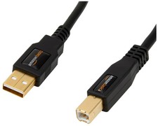 Amazon Basics USB 2.0 Cable USB-A to USB-B for Printer Hard Drive 6ft Black picture