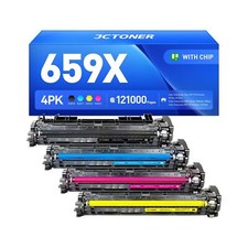 659X Toner Cartridges 4 Pack 659X 659A Replacement Compatible for HP Color La... picture
