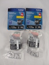 2x Genuine Brother Ultra High Yield Inkjet Cartridge Black LC109BK XXL OEM Exp picture