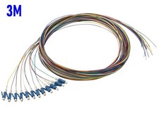 3M 12-Color Pigtail LC-UPC Single Mode Fiber Optic Cable OFNR Non-Jacket 10-Feet picture