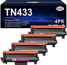 TN433BK, TN433C, TN433M, TN433Y Toner Cartridge Replacement for Brother TN433 picture