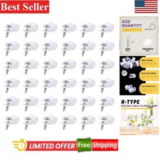 Cable Clips Kit 60 Pack Nylon R-Type Cord Fasteners with Screws for Wire Mana... picture