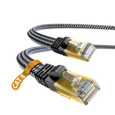 Cat 8 Ethernet Cable, Nylon Braided 50Ft CAT8 High Speed Professional Gold Plate picture
