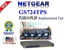 Set of 4x Quiet Replacement Fans for Netgear GS724TPS only 18dBA noise each picture
