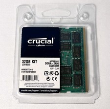 NEW Crucial 32GB Kit (2x16GB) DDR4-2400 SODIMM Laptop RAM picture