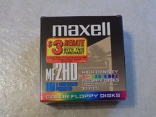 Maxell MF 2HD IBM Formatted High Density Floppy Disks 8 Pack - NEW Open Box picture