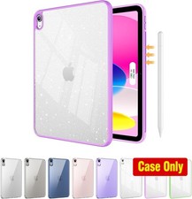 Case for iPad 11th Gen - Glitter Purple Clear Back Design picture