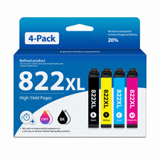 822XL 4PK BK/C/M/Y Compatible Ink for WF-3820 WF-3823 WF-4820 WF-4830 WF-4834 picture