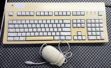 Vintage 1990 Apple Extended Keyboard II M3501 with Mouse Bus Mouse II M2706 picture