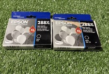 BUNDLE OF 2 EPSON HIGH YIELD BLACK INK CARTRIDGE 288XL - T288XL120 - NEW Expired picture