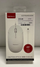 Macally UCDYNAMOUSEW USB-C Optical Mouse White Quiet Click Brand New  picture