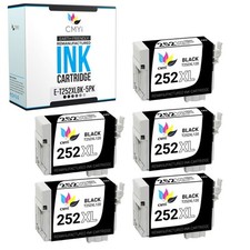 5PK CMYi Replacement 252XL Black Ink Cartridges for Epson Workforce WF-7710DWF picture