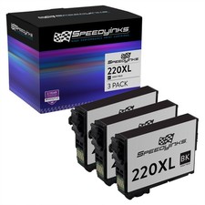 SPEEDY 3PK 220XL Ink Cartridge for Epson T220XL220 HY Black WF2630 WF2650 WF2660 picture