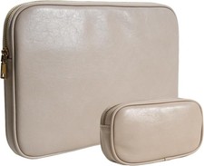PU Leather Padded Laptop Sleeve Bag 13Inch for 2024 MacBook Air 13.6 A3113 M3 A2 picture