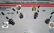 1 x TNC or RP-TNC MALE or FEMALE RG316 RG174 LMR100 RF Coax Connector USA picture