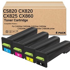 4 Pack CS820 CX820 CX825 CX860 Toner Cartridge  For CS820de CS820dte  CS820dtfe picture