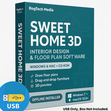 Sweet Home 3D 2025 - Graphic Interior Design CAD Architect Software -Win/Mac-USB picture