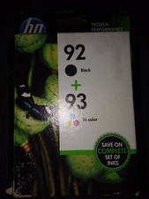 Genuine SEALED HP 92 Black & 93 Tri-Color Combo Pack C9513FN NEW picture